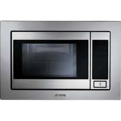 Smeg FME20TC3 Built In Microwave Oven and Grill in Stainless Steel
